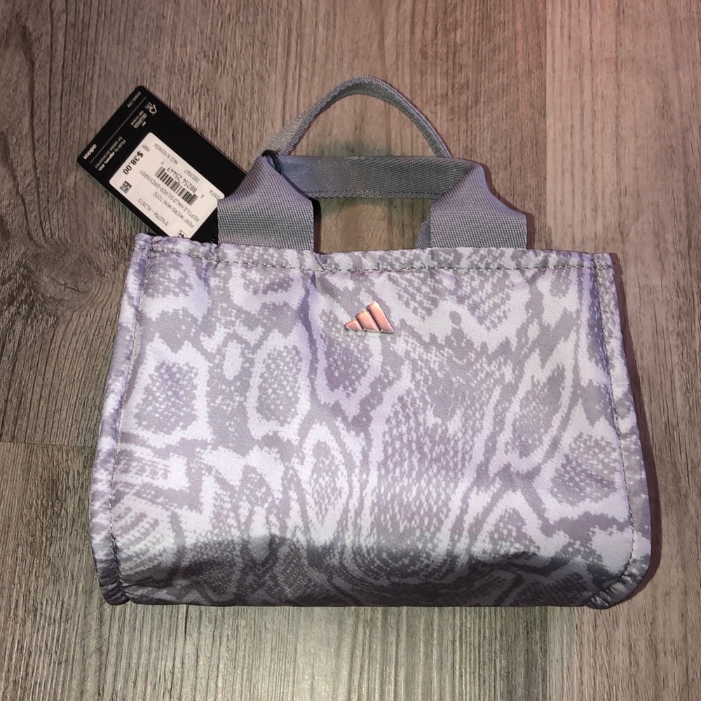 adidas Performance Micro Mini Tote Reptile Halo Silver Grey + Strap NWT